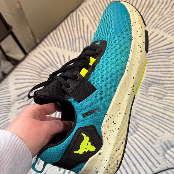 Under Armour Teal and Black Project Rock BSR 4 Men's Training Shoes - Picture 7 of 7